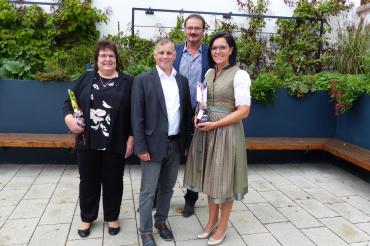 von links: Erika Roßkopf, Vorsitzender Günther Pfefferer, Geschäftsstellenleiter Gerhard Leinfelder, Sandra Steidle.