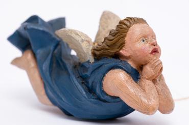 Geschnitzter Schwebeengel des Wassertrüdinger Bildhauers Friedrich Meyer