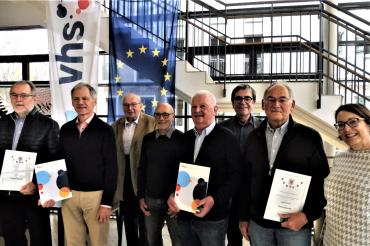 Die Dozentenehrung der vhs Donauwörth.