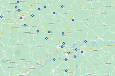 Screenshot Google Maps Weihnachtsmarktkarte 