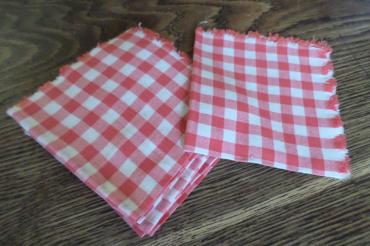 Wiederverwendbare Stoffservietten.