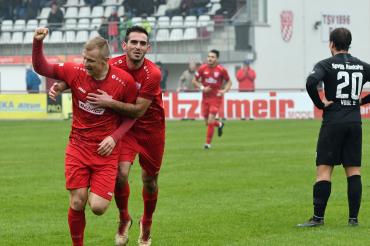 Der Jubel nach dem Führungstor.