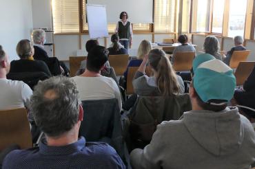 Kathrin Güntert (KL Life Design, Nördlingen) gab zahlreiche Gedankenanstöße am Technologie Centrum Westbayern zum Thema „Kommunikation“. 