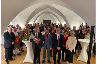 Hauptamtsleiter Peter Schiele und Stadtarchivar Dr. Wilfried Sponsel bei iherer Verabschiedungsfeier