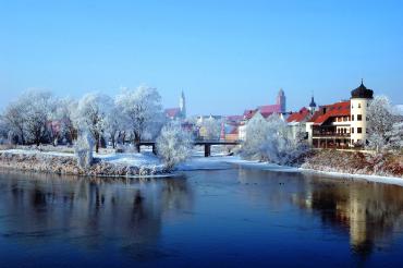Donauwörth im Winter.