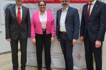 Im Bild zu sehen: Arthur Lettenbauer, Dr. Elke Frank, Robert Augustin, Johann Natzer