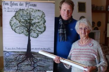 Übergabe von historischen Postern für den Schulunterricht