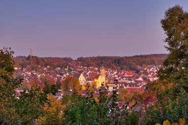 Blick auf die Stadt Krumbach