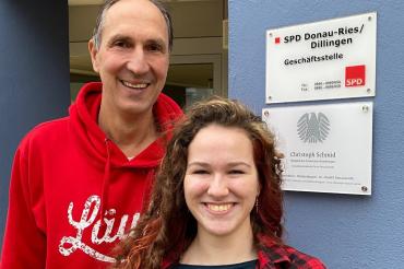 Christoph Schmid, MdB übernimmt Patenschaft für USA-Stipendium der 16-jährigen Eva aus Donauwörth