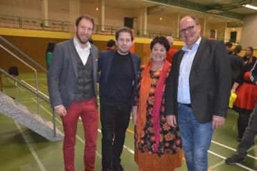 v.l.n.r: Bürgermeister Thomas Heydecker, Kevin Künert, Stadträtin Martina Krommrei und der Direktkandidat für den Landtag Georg Wiedemann. 