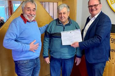 Gewinner der Berlinreise Richard Metzko und Georg Wiedemann