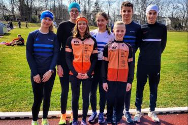 v.l.: Julia Weiland, Giulia Göttler, Nina Mayer, Chiara Göttler, Joel Westphal, Luis Rühl, Luca Schreitmüller.