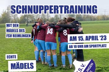 Schnuppertraining FSV Reimlingen Plakat