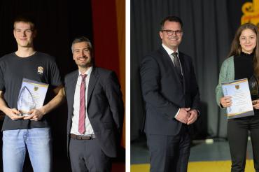 Benjamin Koppke (linkes Bild) und Emma Luxenhofer (rechtes Bild) wurde bei der Sportgala als Sportler und Sporlerin des Jahres 2022 ausgezeichnet. 