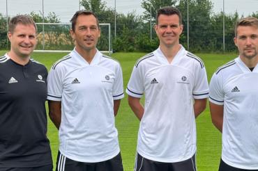 von links DFB-Westbayernkoordinator Daniel Kufner (Nachfolger ist nun Christoph Weber), Markus Klaus, Fabian Schmidt und Torsten König 