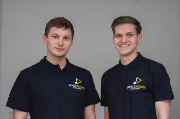 Felix Sprater und Marius Bartl mit ihrem neuen Projekt Livesessions Donauwörth.