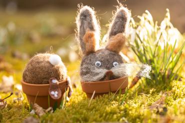 Gefilzte Osterhasen