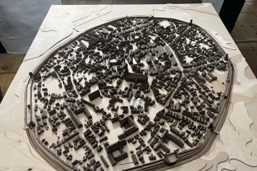 Das Bild zeigt ein Modell von Nördlingen.