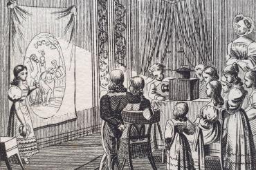 Vorführung mit Laterna Magica, 1850-1900