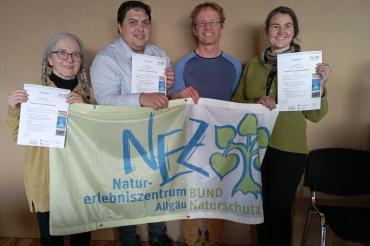 Das Bild zeigt von links nach rechts: Monika Reicherzer, Michael Näpfle, Andreas Güthler, Bianca Brandtner; auf dem Bild fehlt Renate Röding.