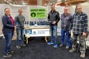 Das Bild zeigt die Safety Week bei Jeld-Wen.