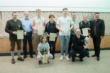 Siegerehrung der 46. Donauwörther Stadtmeisterschaft im Vereinsheim der Königlich Privilegierten Schützengilde 1403.