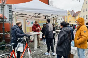 Wer keine Zeit hatte, an der Bürgerkonferenz teilzunehmen, konnte am begleitenden Marktstand seine Ideen einbringen und Wünsche äußern.