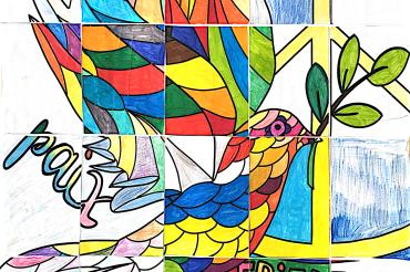 Das Bild zeigt eine Collage der Klasse 6c.