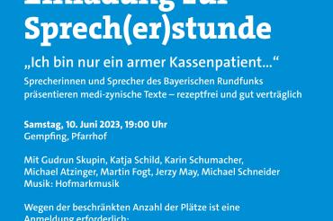 „Ich bin nur ein armer Kassenpatient…“ – Medi-zynische Texte – rezeptfrei und gut verträglich