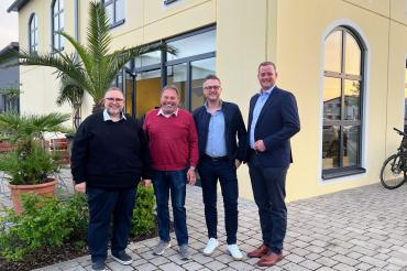 Das Bild zeigt v.l.n.r.: Achim Schubert, Horst Mederle, Florian Britzlmeier und Daniel Kopton.