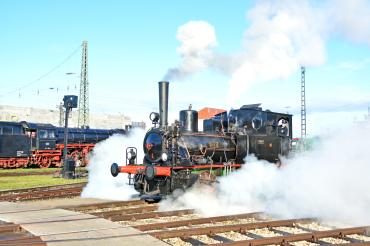 Eine Dampflock des Eisenbahnmuseums Nördlingen.