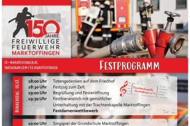 Festprogramm Feuerwehr Marktoffingen Anfang Juli.