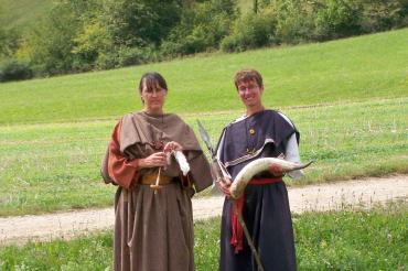 Die "Keltinnnen von Ipf" bei der Geoparkführung.