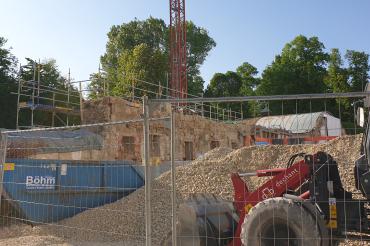 Das Bild zeigt die Baustelle.