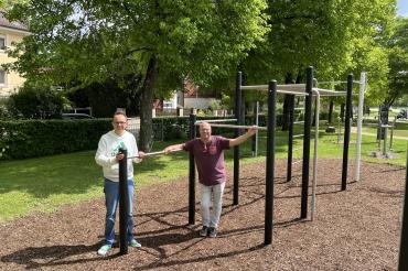 Neues Workout-Gerät am Johannisweieher in Wemding.