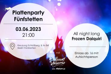 Plattenparty Fünfstetten