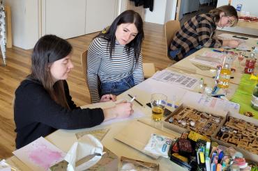 Lettering, Kreativ-Kurs im B+ Zentrum.