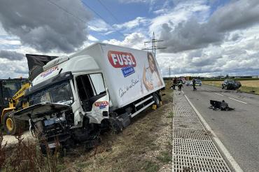 Unfall B25 bei Nördlingen
