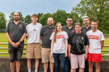 V.l.: Wolfgang Gunzelmann (Beisitzer), Nils Gerstmeier (Beisitzer), Benedikt Lasser (vertretungsberechtigter Vorstand), Verena Schneider (Schriftführerin), Martin Fürleger (vertretungsberechtigter Vorstand und sportlicher Leiter), Monika Stöcklein (Kassiererin), Thomas Hennig (vertretungsberechtigter Vorstand), Sascha Kosiurak (Beisitzer).