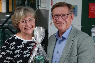 Schulleiterin Doris Barth-Rieder und Landrat Stefan Rößle.