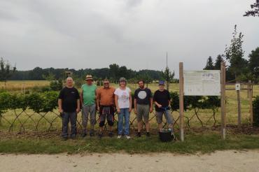 Die ehrenamtlichen Helfer Siegfried Kordick, Heinz Möbus, Josef Deubler, Conny Spielberger, Gerhard Strobel und Margret Spielberger.