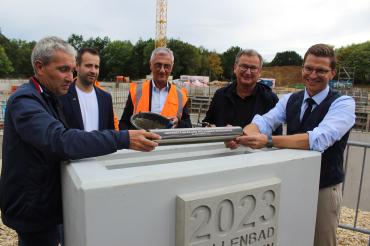 Grundsteinlegung Hallenbad Nördlingen