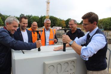 Grundsteinlegung Hallenbad 