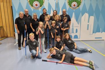 Das Bild zeigt die Blasrohr Schützen.