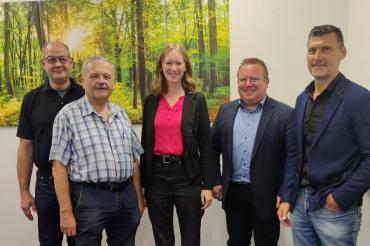 Lettenbauer mit den Vorsitzenden der Handwerkverbände.