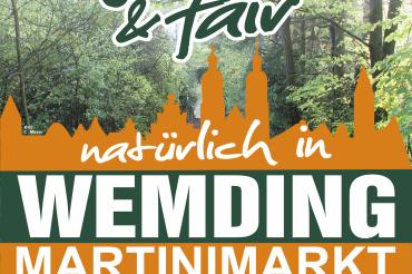 Das Bild zeigt einen Flyer des Wemdinger Martinimarkts.