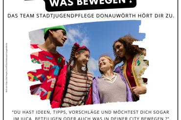 Das Bild zeigt einen fFyer des Jugendcafe Donauwörth.