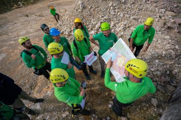 PANGEA-Astronautentraining im Aufschluss Gundelsheim mit Prof. Dr. Harald Hiesinger.