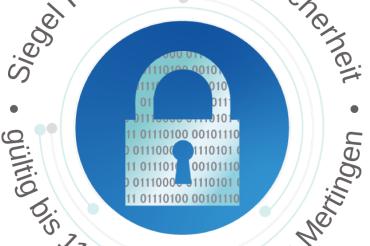 Siegel für Kommunale IT-Sicherheit Mertingen.