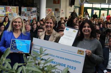 Verleihung Europa-Urkunde FOS BOS 